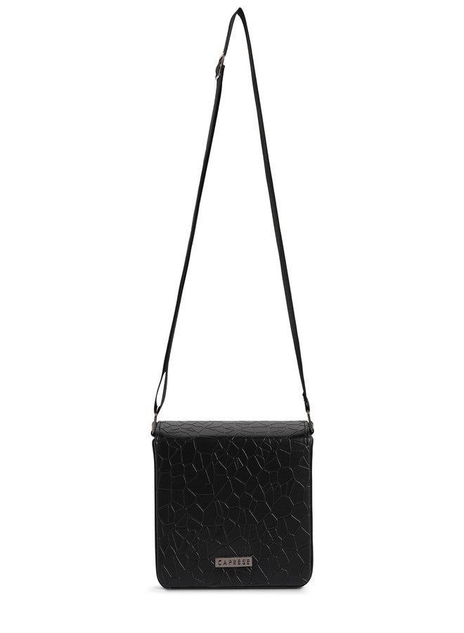 كابريس حقيبة كتف متوسطة الحجم من كابريس باولينا للنساء، مزودة بحزام قابل للتعديل لراحة الارتداء | غطاء مزود بزر مغناطيسي للإغلاق | حقيبة يد متعددة الاستخدامات للاستخدام اليومي والسفر والمناسبات الخاصة (أسود) - Image 5